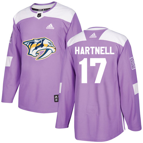 Adidas Predators #17 Scott Hartnell Purple Authentic Fights Cancer Stitched Youth NHL Jersey - Click Image to Close